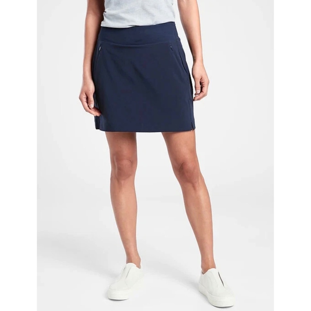Athleta‎ Soho Skort Black Built In Compression Shorts Athletic Golf Skirt 4
